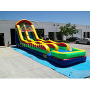 colorful inflatable water slide